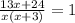 \frac{13x+24}{x(x+3)} =1