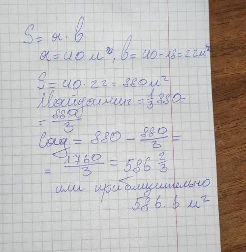 довжина шкільної ділянки 40 м, а ширина- на 18 м. менше. 1/3 площі займає ігровий майданчик, а решту