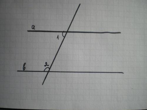 Известно что а параллельна б и угол 1 на 50 градусов меньше угла 2.найдите угол 1 (и да угол 1 и уго