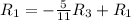 R_1=-\frac{5}{11}R_3+R_1