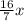 \frac{16}{7} x