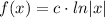 f(x)=c\cdot ln|x|