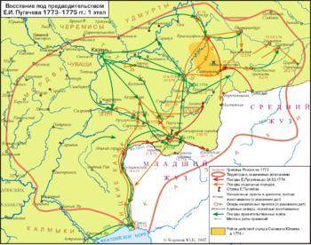 Место начала восстания пугачева на карте