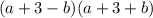 (a + 3 - b)(a + 3 + b)