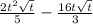 \frac{2 {t}^{2} \sqrt{t} }{5} - \frac{16t \sqrt{t} }{3}