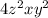 4 {z}^{2} x {y}^{2}