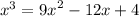 {x}^{3} = {9x}^{2} - 12x + 4