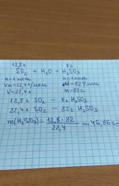 Яку масу сульфатної кислоти можна добути в наслідок взаемодії з водою оксиду сульфуру (IV) масою 12,