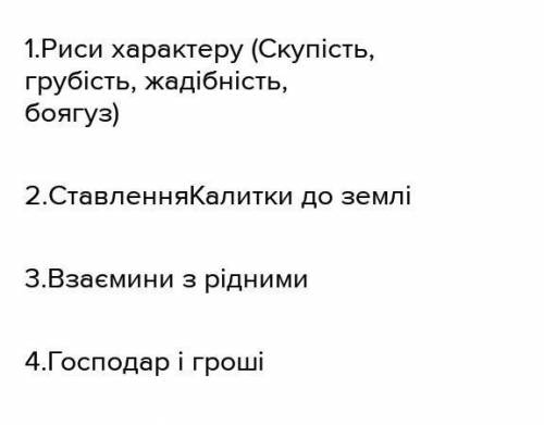 РЕБЯТА Складіть і запишіть план характеристики Герасима Калитки​