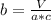 b=\frac{V}{a*c}