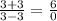 \frac{3+3}{3-3}=\frac{6}{0}