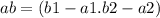 ab = (b 1 - a1.b2 - a2)