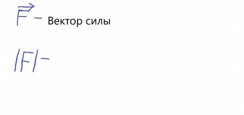 Как обозначается вектор силы и его модуль​