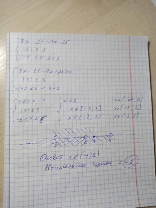 Найдите наименьшее целое число которое является решением системы неравенства