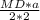 \frac{MD * a}{2 * 2}