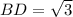 BD = \sqrt{3}