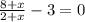 \frac{8+x}{2+x}-3=0