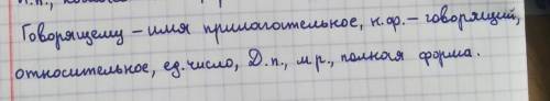 Фонетический разбор слова полностью и морфологический разбор слова говорящему