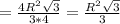 = \frac{4R^2\sqrt{3} }{3*4} = \frac{R^2\sqrt{3}}{3 }