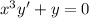 x^3y'+y=0