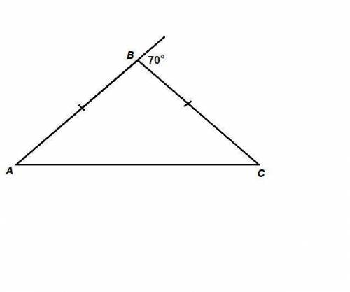 Один из внешних углов равнобедренного треугольника равен 70 градусов .Найдите его внутренние углы​