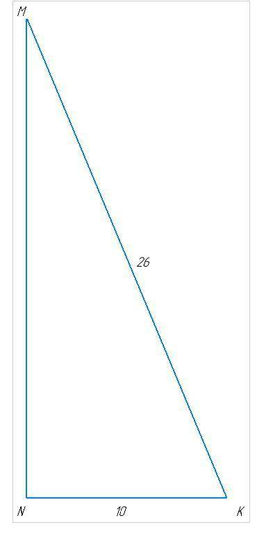Дан прямоугольный треугольник MNK, угол N=90 градусов Найти sin , cos, tg, ctg углов M и K , если KN