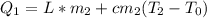 Q_1 = L*m_2 + cm_2(T_2 - T_0)