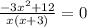 \frac{-3x^{2}+12 }{x(x+3)}=0