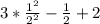 3*\frac{1^{2} }{2^{2} } -\frac{1}{2} +2