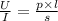 \frac{U}{ I} = \frac{p \times l}{s}