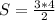 S = \frac{3*4}{2}