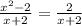 \frac{x^2-2}{x+2}=\frac{2}{x+2}