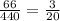 \frac{66}{440} =\frac{3}{20}