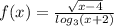 f(x)=\frac{\sqrt{x-4} }{log_{3} (x+2)}