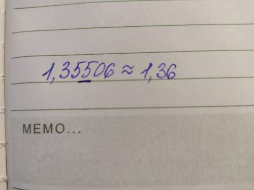 Округлите с точностью до единицы второго разряда после запятой: 1,35506​