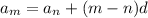 a_{m}=a_{n}+(m-n)d