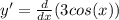 y'=\frac{d}{dx} (3cos(x))