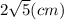 2\sqrt{5} (cm)