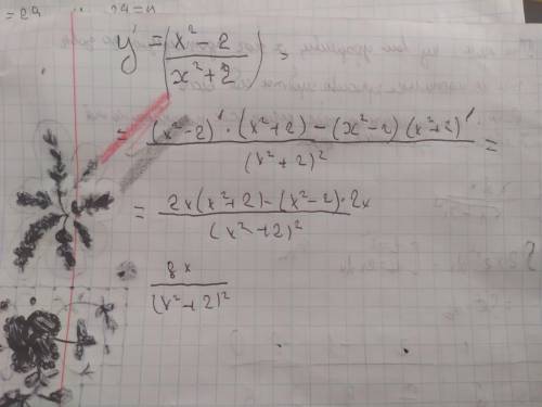 Найти производную от y= x^2-2/x^2+2