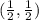 (\frac{1}{2} ,\frac{1}{2})