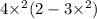 4 { \times }^{2} (2 - 3 { \times }^{2} )