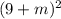 (9+m)^{2}