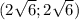 (2\sqrt{6}; 2\sqrt{6})