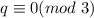 q\equiv0(mod\;3)