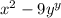 x^{2} -9y^{y}