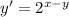 y'=2^{x-y}