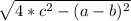 \sqrt{4*c^{2}-(a-b)^{2} }