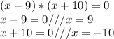 (x-9)*(x+10)=0\\x-9=0 /// x=9\\x+10=0/// x=-10\\