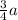 \frac{3}{4}a