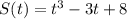 S(t)=t^3-3t+8